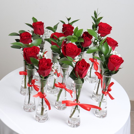 Single vace single rose  12 pieces