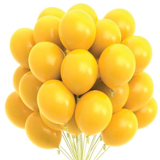 Yellow Helium Balloon 10pcs