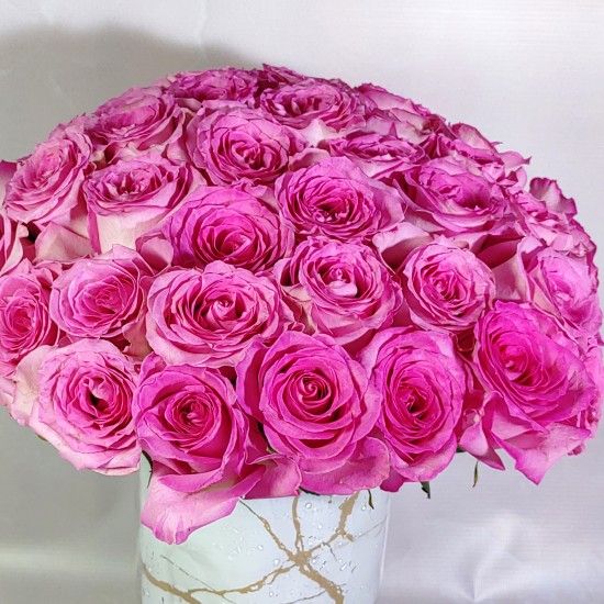 Marble Pink Rose in Vase